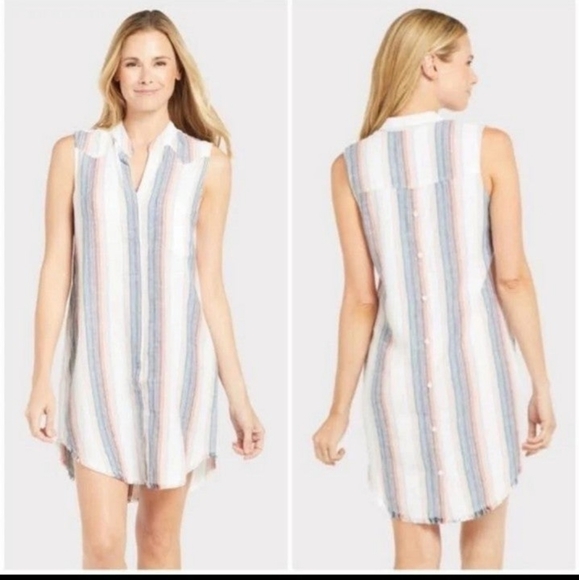 CLOTH & STONE Striped "Fray" Dress XS - Picture 1 of 5